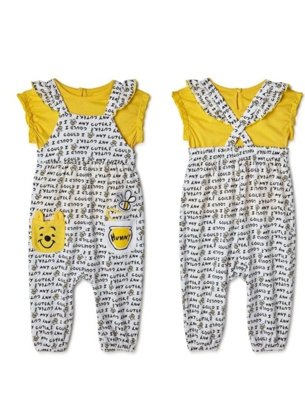 Disney | Winnie the Pooh Baby Girls Coveralls Romper | Size 12 Months